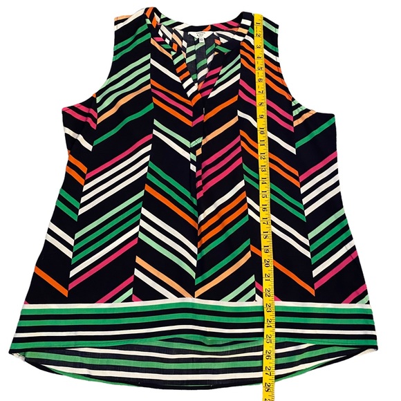 ๐ CROWN & IVY | STRIPED SLEEVELESS TOP SZ PL - Picture 12 of 16